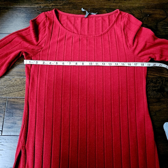 Anthropologie Red Knit Top Large - Picture 4 of 8